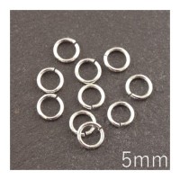 anneaux 5mm fins argentés