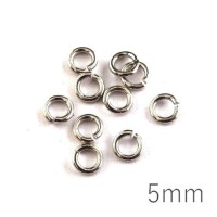 anneaux 5mm épais vieil argent