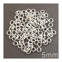 anneaux 5mm épais argentés