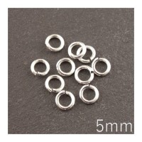 anneaux 5mm épais argentés