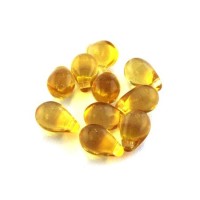 perles gouttes miel doré