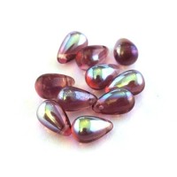 perles gouttes d'eau améthyste AB
