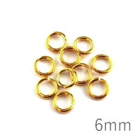 anneaux brisés 6mm dorés
