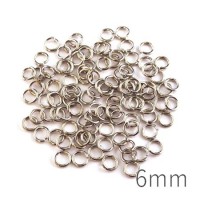 anneaux brisés 6mm vieil argent