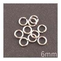 anneaux brisés 6mm argentés