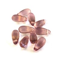 perles gouttes fines améthyste clair