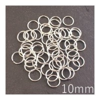 anneaux brisés argentés 10mm