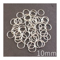 anneaux brisés argentés 10mm