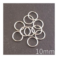 anneaux brisés 10mm argentés