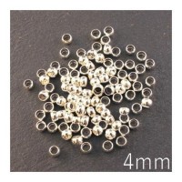 perles à écraser 4 mm argenté x100