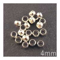perles à écraser 4mm argenté x20