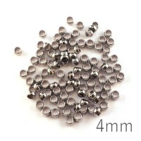 perles à écraser 4 mm vieil argent x100