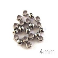 perles à écraser 4 mm vieil argent x20