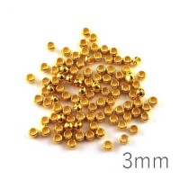 perles à écraser 3 mm doré x200