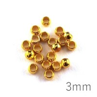 perle à écraser 3 mm doré x50