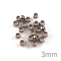 perle à écraser 3 mm vieil argent x20