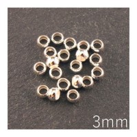 perles à écraser 3 mm  argenté
