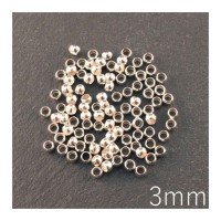 perles à écraser 3 mm argentées x200