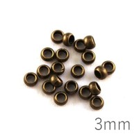 perle à écraser 3 mm bronze x20