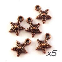 Breloque étoile cuivre 12mm