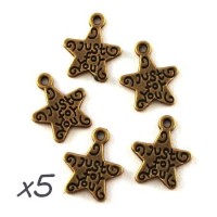 breloque étoile bronze
