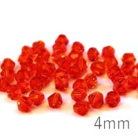 Perle toupie verre 4mm hyacinth x50