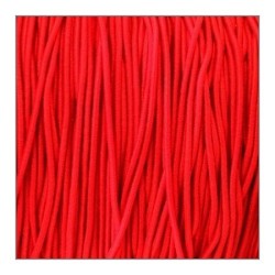 Fil élastique gainé 1mm couleur rouge - au mètre
