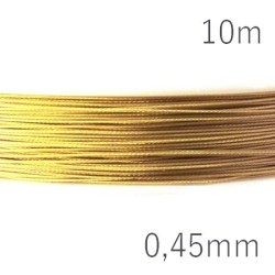 fil câblé extra souple or clair pour bijoux