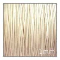 Lacet cordon polyester cire 1mm blanc