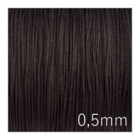 cordon nylon tressé 0,5mm noir