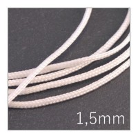 cordon nylon tressé 1,5mm blanc