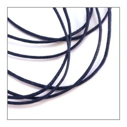 lacet coton ciré bleu marine