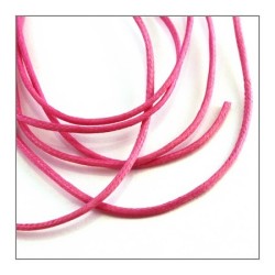cordon coton ciré rose