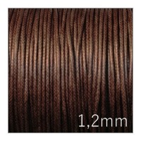 lacet coton ciré 1,2mm marron