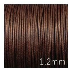 lacet coton ciré 1,2mm marron