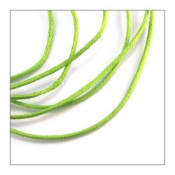 lacet coton ciré vert anis 1,2mm