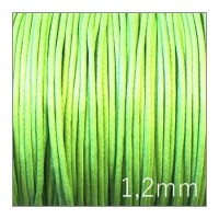 cordon coton ciré vert anis 1,2mm