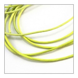 cordon coton ciré jaune acidulé
