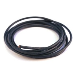 cordon cuir 2mm bleu gris