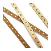 ruban à pois beige pour bijoux