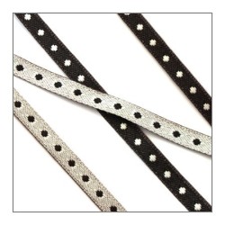 ruban à pois noir pour bijoux