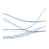 ruban mousseline 3mm bleu clair