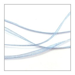 ruban mousseline 3mm bleu clair