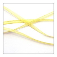 ruban mousseline 3mm jaune