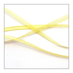 ruban mousseline 3mm jaune