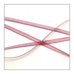 ruban mousseline 3mm vieux rose