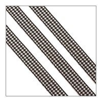 ruban vichy 10mm noir