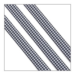 ruban vichy 10mm bleu foncé