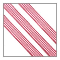 ruban vichy 10mm rose