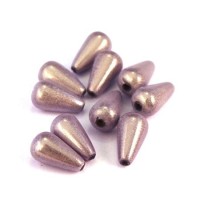 10 perles magiques goutte 10mm lilas